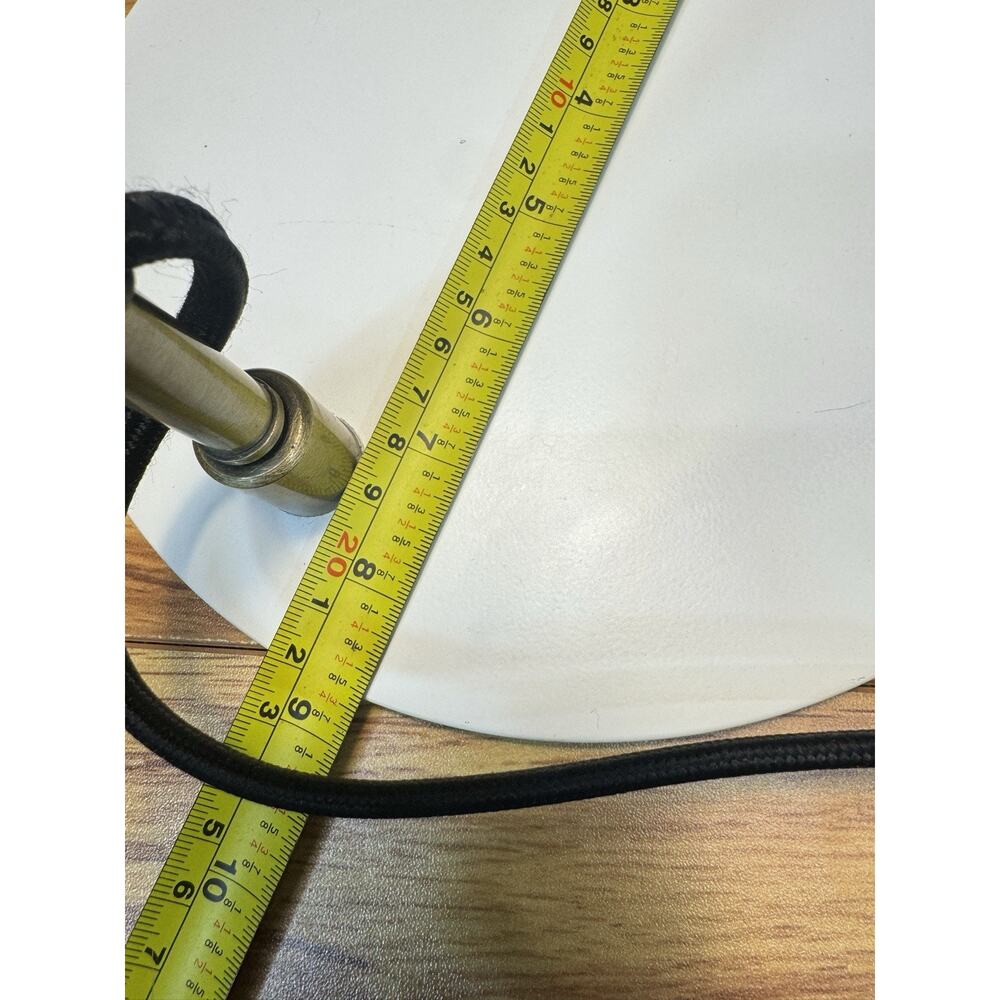 ⁠Mid Century Modern Style Stain Brass & White Cone Desk Lamp 24” Tall - Picture 11 of 14
